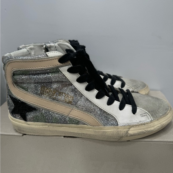 Golden Goose Shoes - Golden Goose glitter camouflage quarter zip sneakers